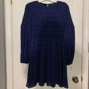 Blue and white dress